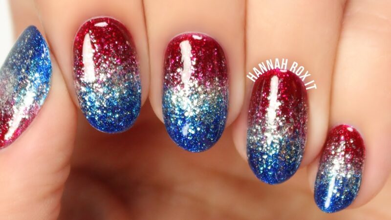 4th of July Glitter Nails: Sparkling Patriotic Perfection